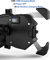 iMESTOU 15W Qi vezeték nélküli telefontartó motorkerékpárra, USB gyorstöltővel, 3,5-6,8" telefonokhoz 3