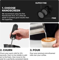 Subminimal NanoFoamer V2 Kézi Tejhabosító | Mikro-habosított Tej Barista Minőségű Kávéitalokhoz | Elemes Tejhabosító Cappuccino, Latte és Fo 5