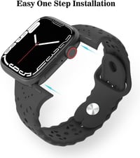 Apple Watch Légáteresztő Szilikon Sportszíj - Paisley Mintás 4