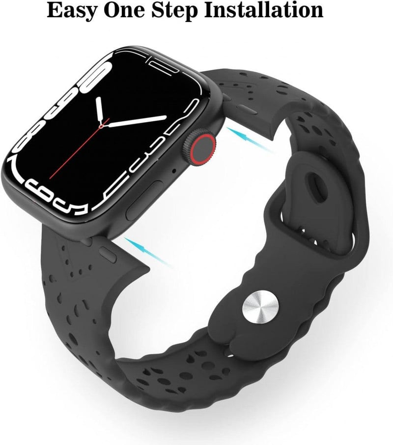 Apple Watch Légáteresztő Szilikon Sportszíj - Paisley Mintás