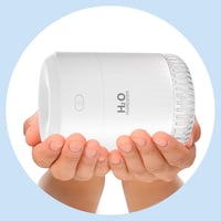 BAMCOO Mini USB Párásító LED Világítással - Állítható, Hordozható Légnedvesítő Éjszakai Fénnyel Hálószobába, Irodába, Gyerekszobába (Fehér) 8