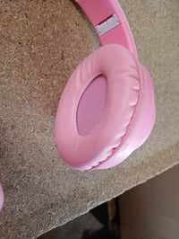 AXFEE Bluetooth detské slúchadlá s dizajnom mačacích uší, RGB LED svetlom, ružovo-biele, skladacie bezdrôtové slúchadlá 6