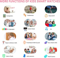 Kinder 4G GPS okosóra gyerekeknek - Videohívás, SOS, lépésszámláló, Android/iOS 7