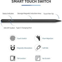 Apple iPad Érintőceruza - Kompatibilis 10-6. Generációs iPad, Air és Pro Modellekhez, Tenyértámasz Funkcióval, 5 Cserélhető Heggyel 7