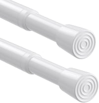 QINGYUN Fúrás Nélküli Teleszkópos Függönyrúd Szett, 2 db, 68-100 cm, Fehér, Rugós Rögzítés, Ablakra, Szekrényre, Konyhába 1