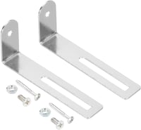 Fém gitárlap rögzítő konzol szett E-gitárhoz - 2 db ezüst, csavarokkal 1