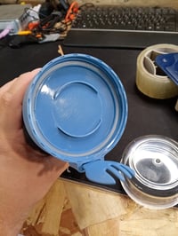 Pahar pentru musli To Go Mitsemmo 760 ml + 230 ml albastru, recipient pentru iaurt cu linguriță, cutie pentru fulgi de porumb — utilizat (stare: vezi a 2-a imagine) 4