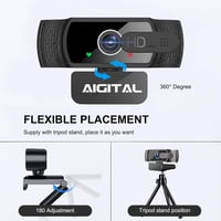 Széles látószögű Full HD webkamera mikrofonnal és takaróval, állvánnyal - PC, laptop 4