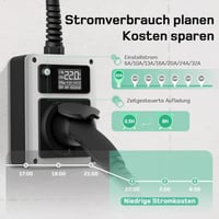 dé Wallbox 22 kW 32 A Elektromos Autó Töltő CEE Csatlakozóval és Type 2 Aljzattal, Villanyóra és RFID Kártya, ID.4, Model Y, e-tron Kompatib 6