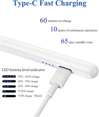 Kenkor aktív érintőceruza iPad, iPhone és Android készülékekhez - mágneses, USB-C, fehér 2