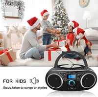 Hordozható Bluetooth CD-rádió USB-vel és AUX bemenettel - Fekete 2