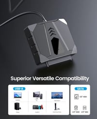 ORICO USB 3.0 - SATA III Adapter Kábel 3.5" HDD/SSD-hez, UASP és Tápegységgel 5