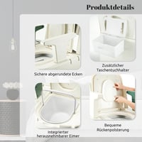 Hybodies Hordozható WC Szék Időseknek és Mozgáskorlátozottaknak - Állítható Magasságú Éjjeli Toalett Karfával, Szenzoros Éjszakai Fénnyel, 2 7