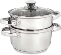 Rozsdamentes acél párolóedény 3L, üvegfedővel, indukciós főzőlapra - 22cm 1