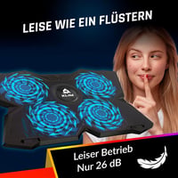 KLIM Wind Diamond 4 ventilátoros laptop hűtő - Erős 1200 RPM - PS4 PS5 kompatibilis - teal 6