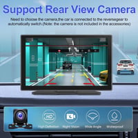 Podofo 9" IPS Autórádió Vezeték Nélküli Apple CarPlay & Android Auto Támogatással - Érintőképernyős Bluetooth Médialejátszó, FM, USB, AUX 5