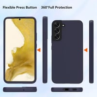 Samsung Galaxy S22 Plus védőtok - Ütésálló, sötétkék szilikon, mikroszálas béléssel 6