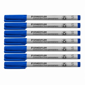 STAEDTLER Lumocolor 311 flomaster koji se briše, plavi, S vrh 0,4 mm, 8 kom (djelomični set, iz originalnog pakiranja)