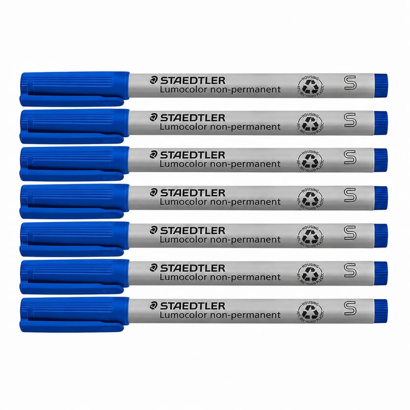 Fixka STAEDTLER Lumocolor 311, stierateľná, modrá, hrot S 0,4 mm, 8 ks (čiastočná súprava z pôvodného balenia)