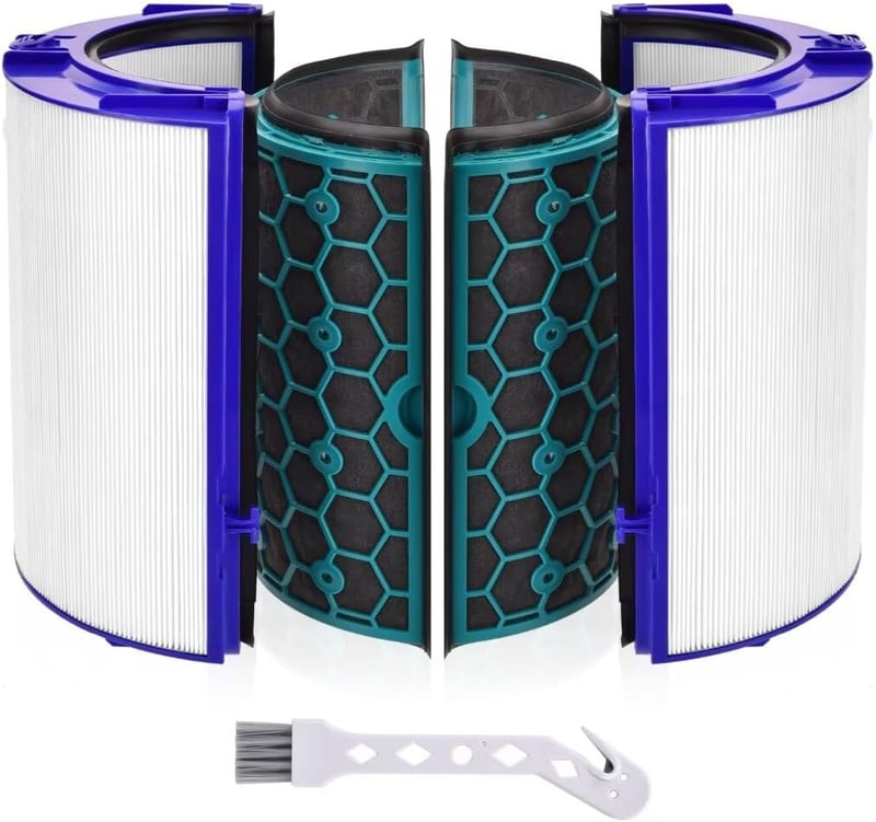 Leadaybetter 360° HEPA + Szén Légszűrő Dyson HP04 TP04 DP04 TP05 DP05 Pure Cool Légtisztítókhoz - Üvegszálas Csereszűrő 969048-03
