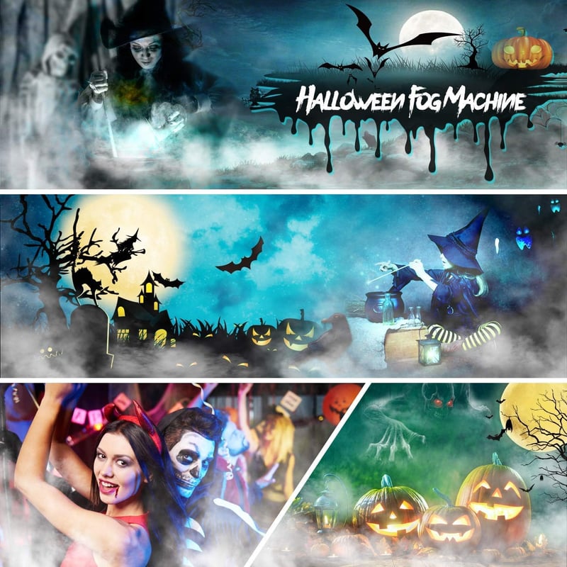 Theefun 400W Mini Ködgép Távirányítóval - Halloween, Buli, Esküvő