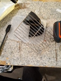 KXVXXV Posuda za pečenje od nehrđajućeg čelika za Airfryer 20x15x5 cm, tepsija za pećnicu na vrući zrak s rešetkom, silikonskim poklopcem i dodacima, srebrna 3