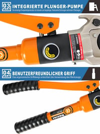 AMZCNC Profi U-Kontúros Présszerszám Készlet 16-32mm, 360°-os Fejjel 5