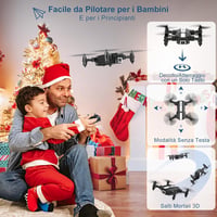 Wipkviey T25 Mini Drón 1080P Kamerával - Összecsukható RC Quadcopter FPV, 2 Akkumulátorral és Hordozható Táskával - Gyerekeknek és Kezdőknek 3