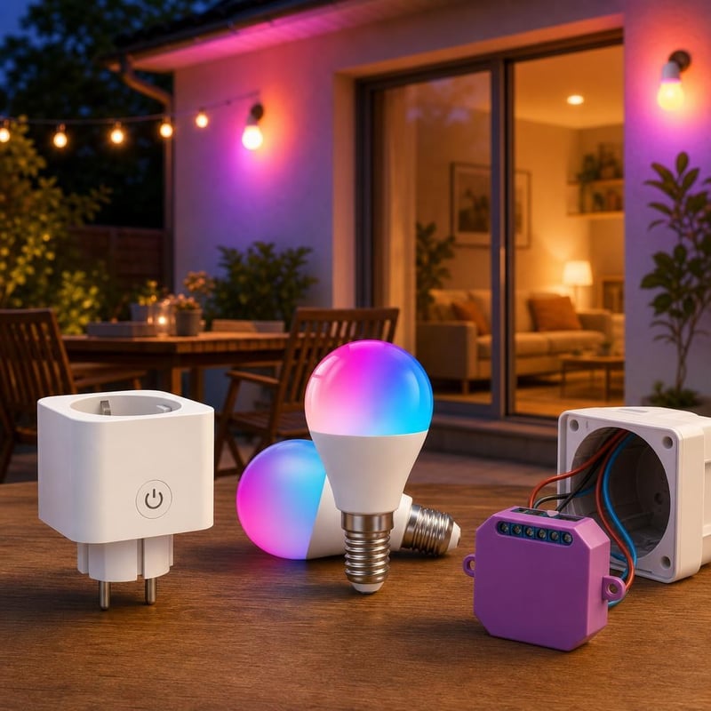 Smart Lighting početni paket: 2x E14 RGB+CCT žarulja + Matter pametna utičnica + WiFi pametni relej