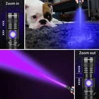 DARKBEAM UV Zseblámpa Szett - 365nm & 395nm, Újratölthető, Kisállat Vizelet Detektor, 2 db 3