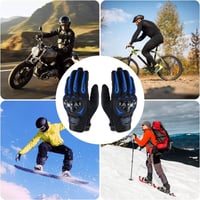 Kék-fekete XXL Motoros Kesztyű - Ütésálló, Lélegző, Unisex 6