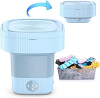 Bubbacare Összehajtható Mini Mosógép 10L - Hordozható Kompakt Mosóeszköz Fehérneműhöz, Bébi Ruhákhoz - Energiatakarékos Érintőképernyős Kemp 1