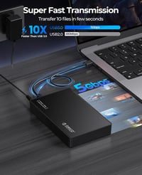 ORICO 3.5 USB 3.0 Külső Merevlemez Ház 20TB-ig, SATA HDD/SSD Ház UASP Gyorsítással - USB A 2