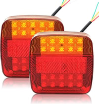 AOJO LED Utánfutó Hátsó Lámpa Szett - 12V Vízálló, ECE Jóváhagyott 1