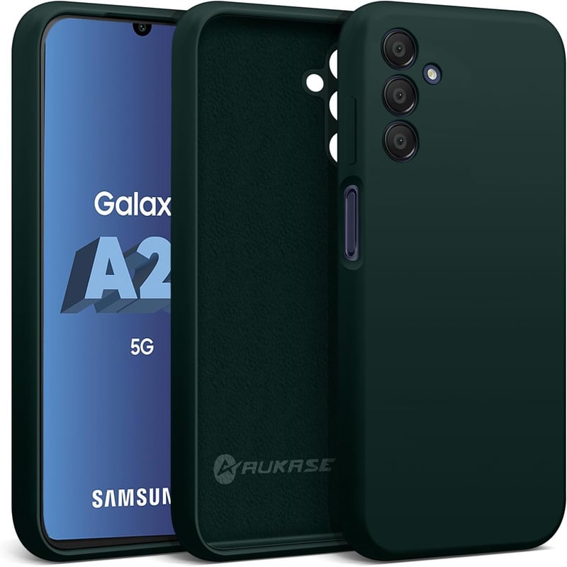 Samsung Galaxy A25 5G prémium zöld szilikon tok, ütésálló védőtok mikroszálas béléssel