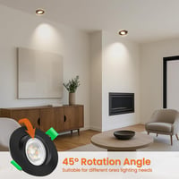 ALUSSO 6 db LED Süllyesztett Spotlámpa, 45° Dönthető, 3 Színhőmérséklet 540lm, Fekete, Szabályozható, 60°/120° Fényszög 4