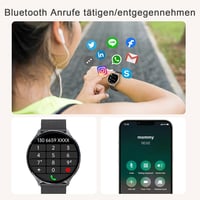 fitonyo Okosóra Nőknek - 1,32" AMOLED Kijelző, Híváskezelés, 120 Sportmód, Egészségfigyelés, Android/iOS, Fekete 5