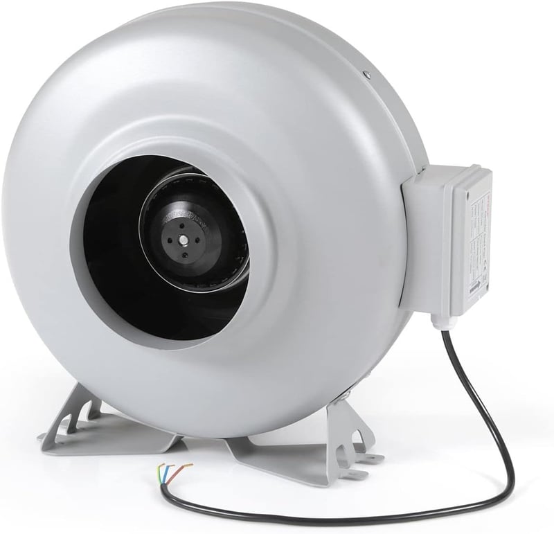 STERR IDC100 Ipari Radiál Csőventilátor 100 mm - 230V/51W Fémházas Elszívó Ventilátor 262 m³/h Légszállítással