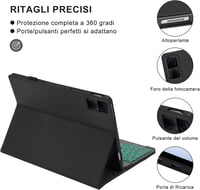 Xiaomi Redmi Pad 10.61 Bluetooth billentyűzetes tok - Levehető, háttérvilágítású, QWERTY, fekete 6