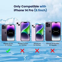 iPhone 14 Pro Átlátszó MagSafe Tok - Kék 2