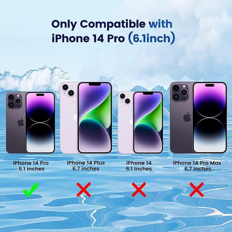 iPhone 14 Pro Átlátszó MagSafe Tok - Kék