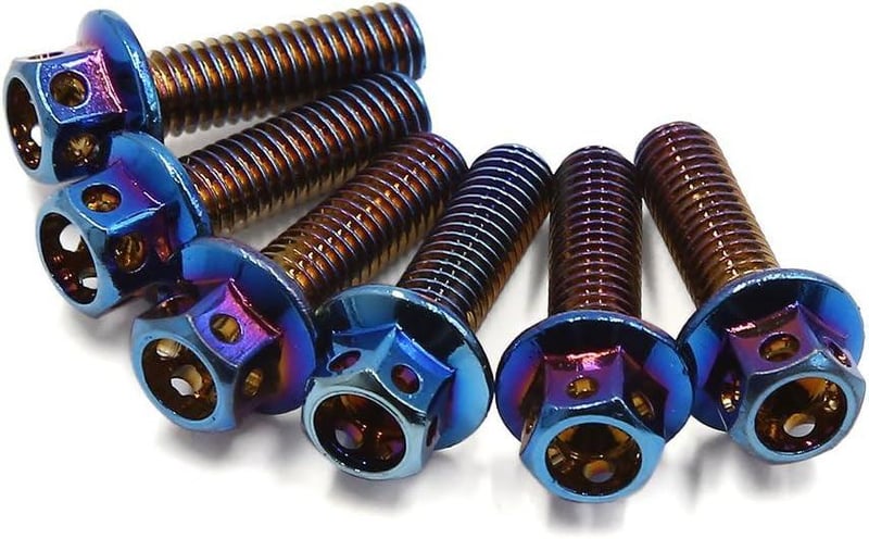 Titán M6x35 Színes Motoros Csavarok - 6db Hexagonális Készlet