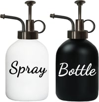 BIKALAN Üveg Permetező Palack Pozsgás Növényekhez - 350 ml Matt Fekete-Fehér Retro Dizájn Virágokhoz, Kaktuszokhoz, Irodai és Kerti Használa 1