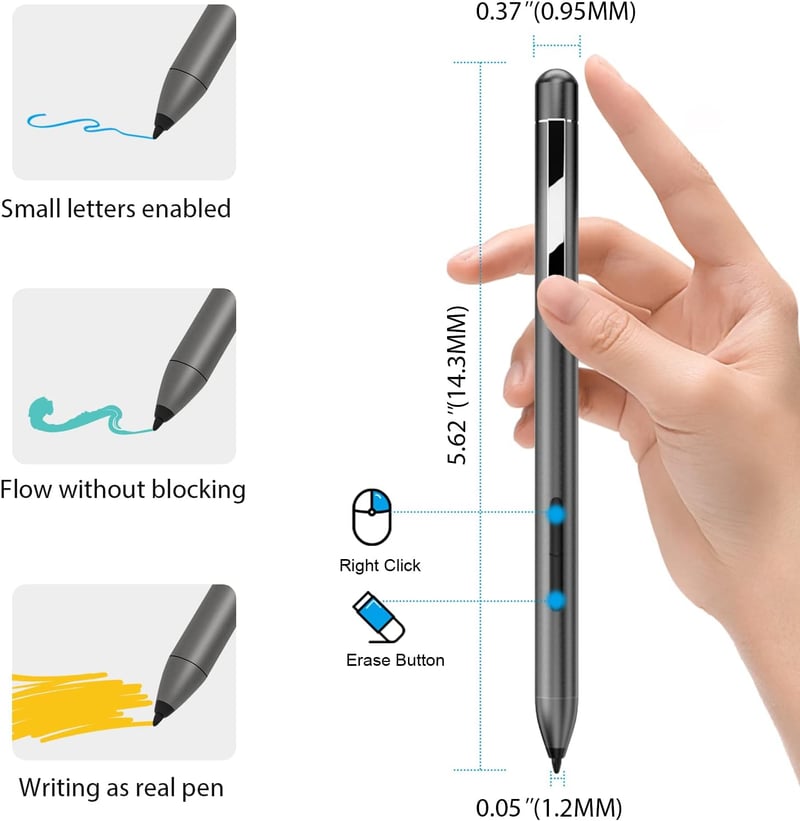 Microsoft Surface Stylus Toll - 1024 Nyomásérzékenység, Tenyérfelismerés, AAAA Elem