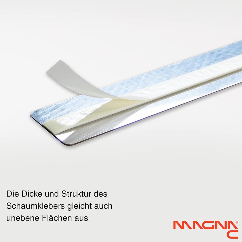 Magna-C® Ezüst Öntapadós Rozsdamentes Acél Mágneses Csík
