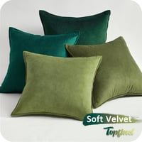 Topfinel Zöld Ombre Bársony Díszpárnahuzat 60x60 cm, 4 db-os Szett 4