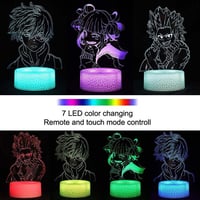 Anime 3D LED Éjjeli Lámpa Fiúknak - 3 Minta, 16 Szín, Kodetops 2