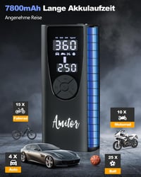Volohas 150PSI akkus kompresszor LED-del, e-rollerhez, biciklihez 3