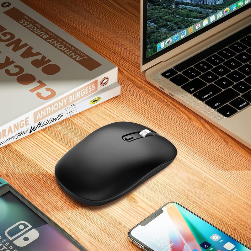 Cimetech USB-C vezeték nélküli egér, 3 DPI fokozat, csendes, Windows/Mac/Linux kompatibilis