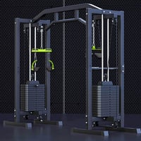 SevnElk Forgó Evezőfogantyú Kábeles Edzéshez - Lat Lehúzó Adapter Hátizom és Tricepsz Edzéshez - Krómozott Acél Fitnesz Kiegészítő 2